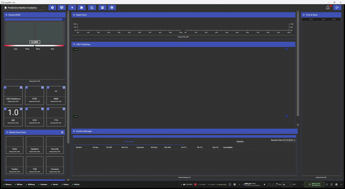 Engaging exclusive replay mode, choosing a playback speed, and starting the replay